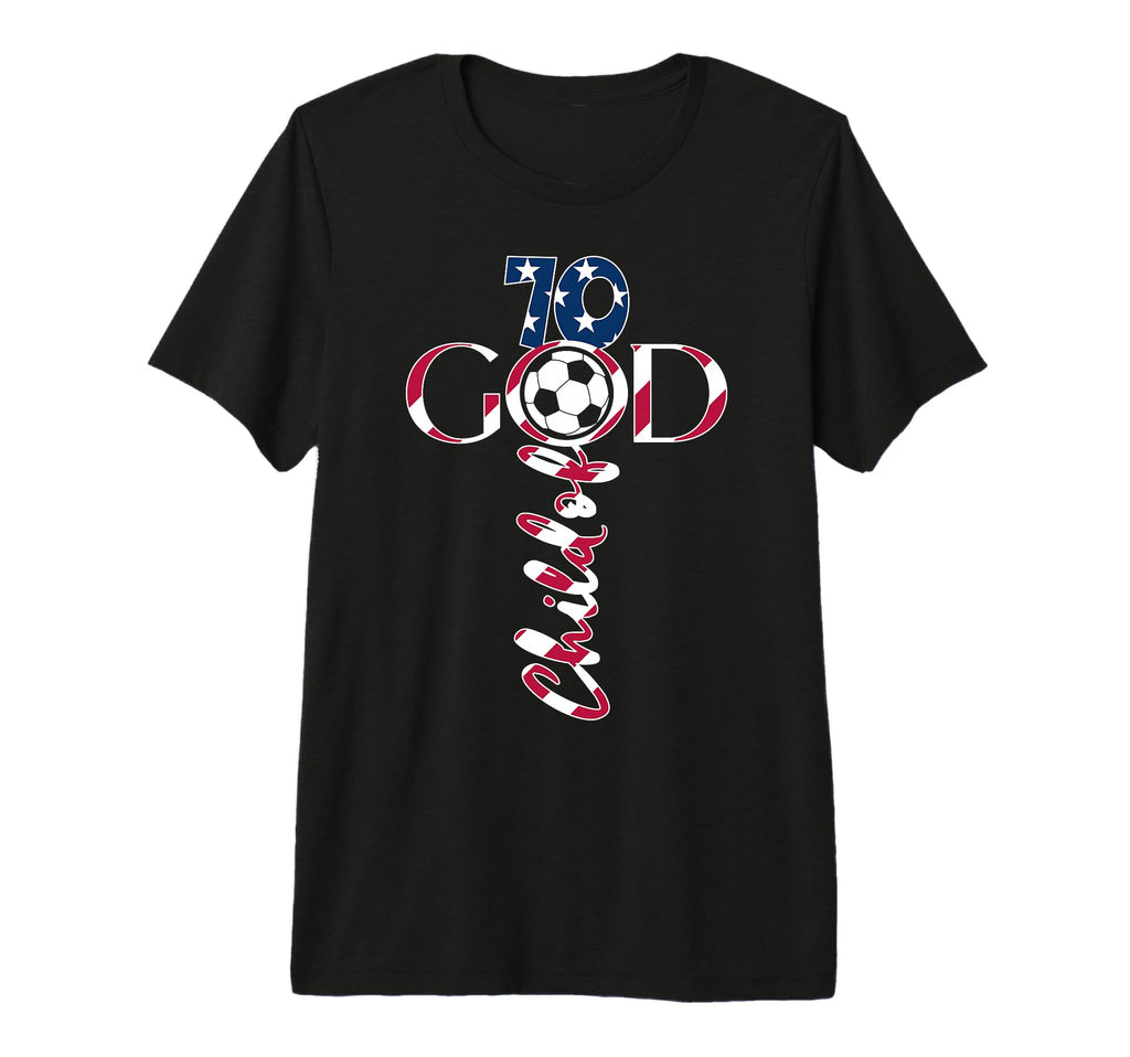 Jesus 70 Years Child God Soccer 70Th T-Shirt - Trendy Graphic Unisex