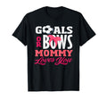 Goals Or Bows Mommy Loves You Gender Reveal T-Shirt - Graphic Print Unisex