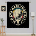 Golf Blackout Curtains for Boy Girl Room Darkening Decor,Sport Theme and White Motto Dark Background Bedroom Living Room Home Rod Pocket Thermal Insulated Window Curtain/Drapes Panel,84x63 Inch…