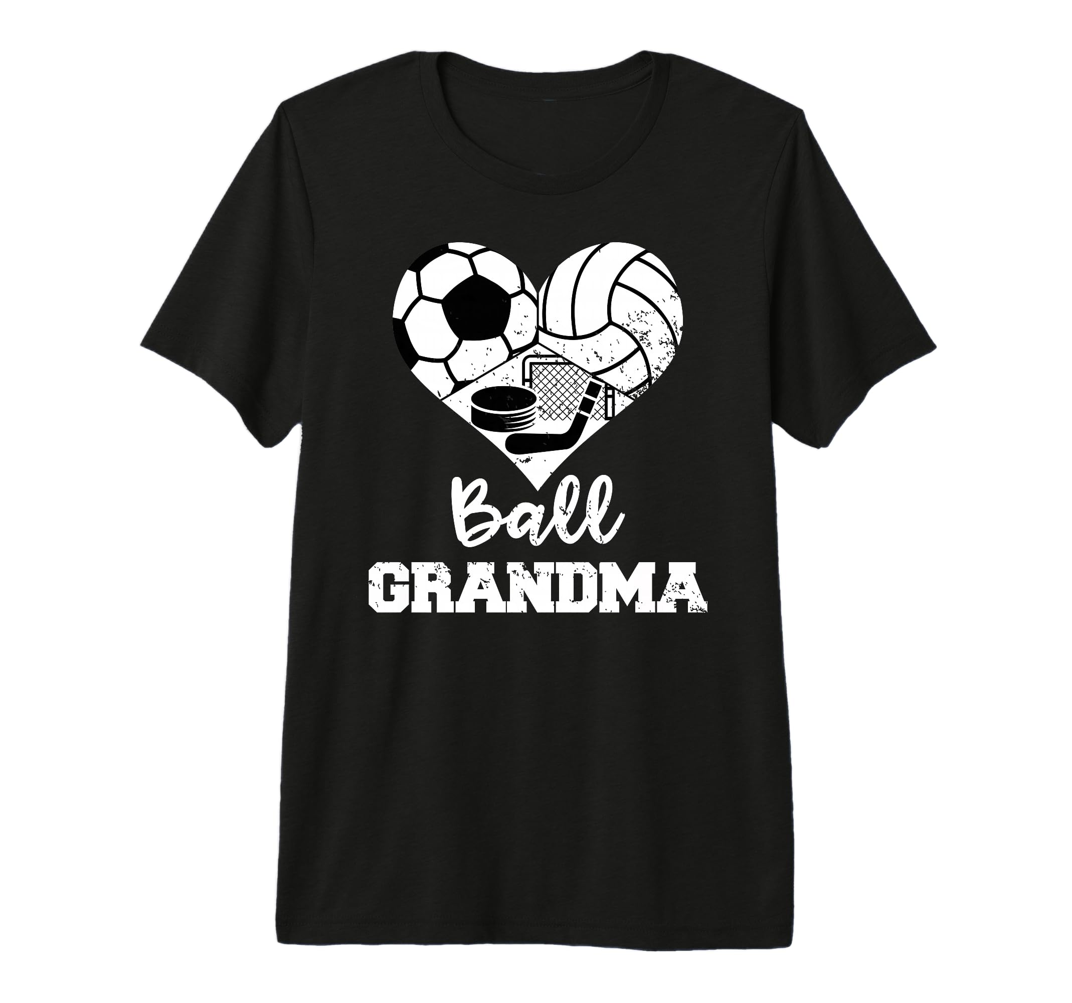 Ball Grandma Heart Funny Soccer T-Shirt - Streetwear Style Men Women