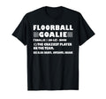 Funny Floorball Goalie Definition T-Shirt - Minimalist Print Men Women