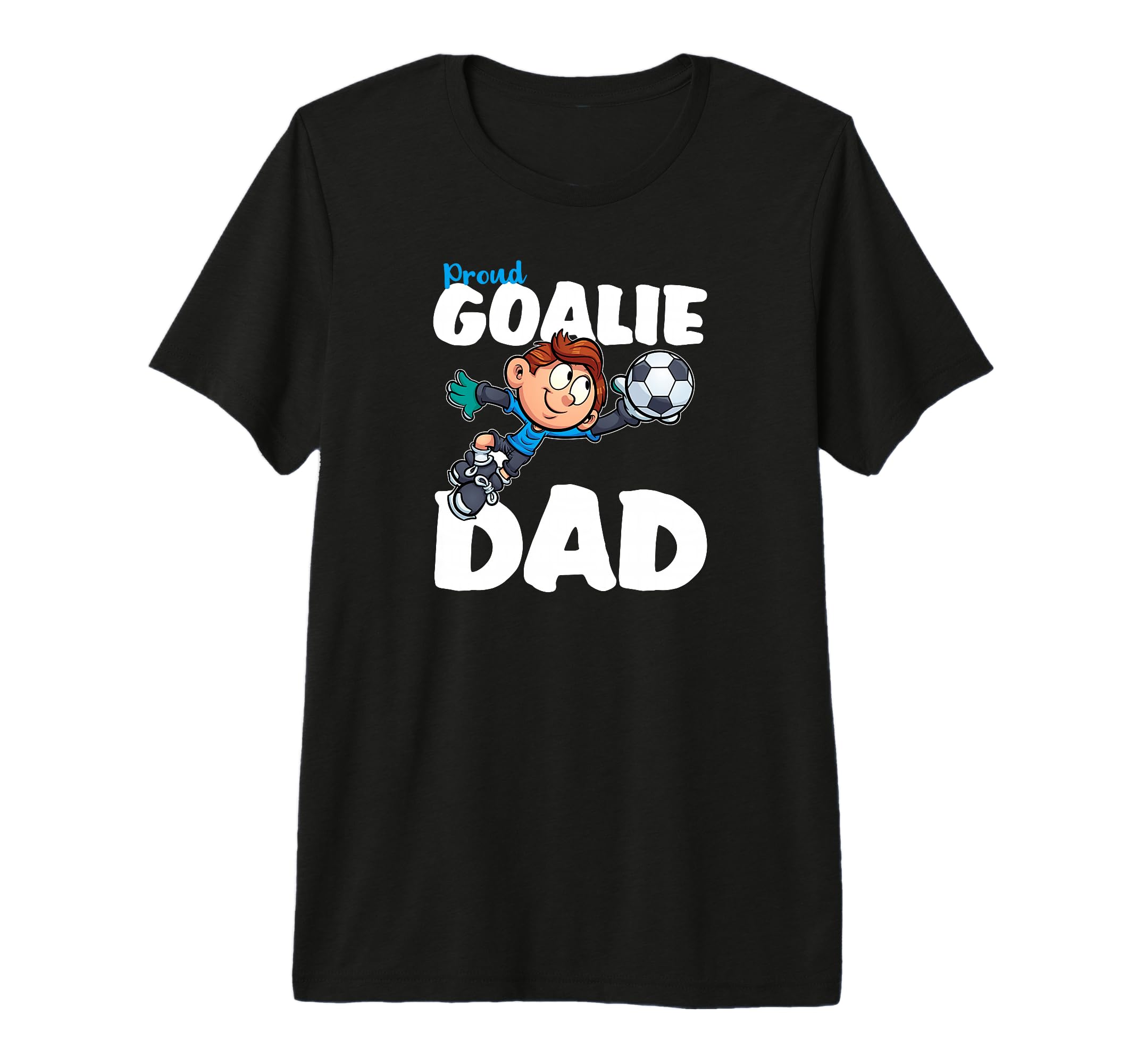 Mens Proud Goalie Dad Tri Blend T-Shirt - Trendy Graphic for Adults