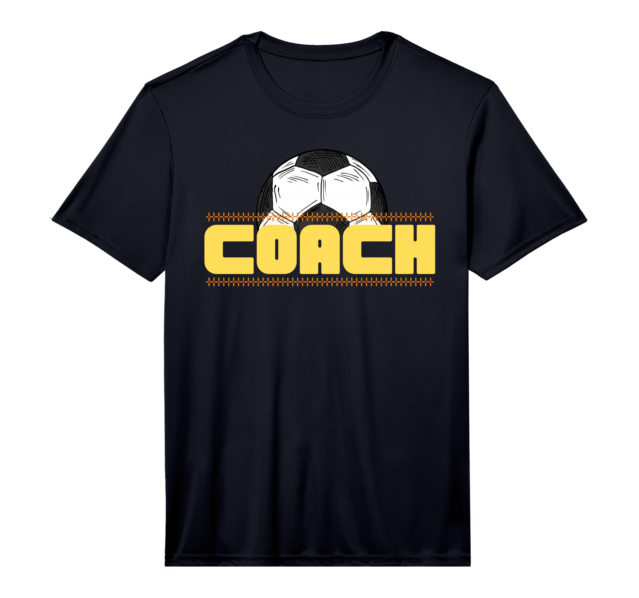 Mens Soccer Coach Performance T-Shirt - Graphic Print Unisex