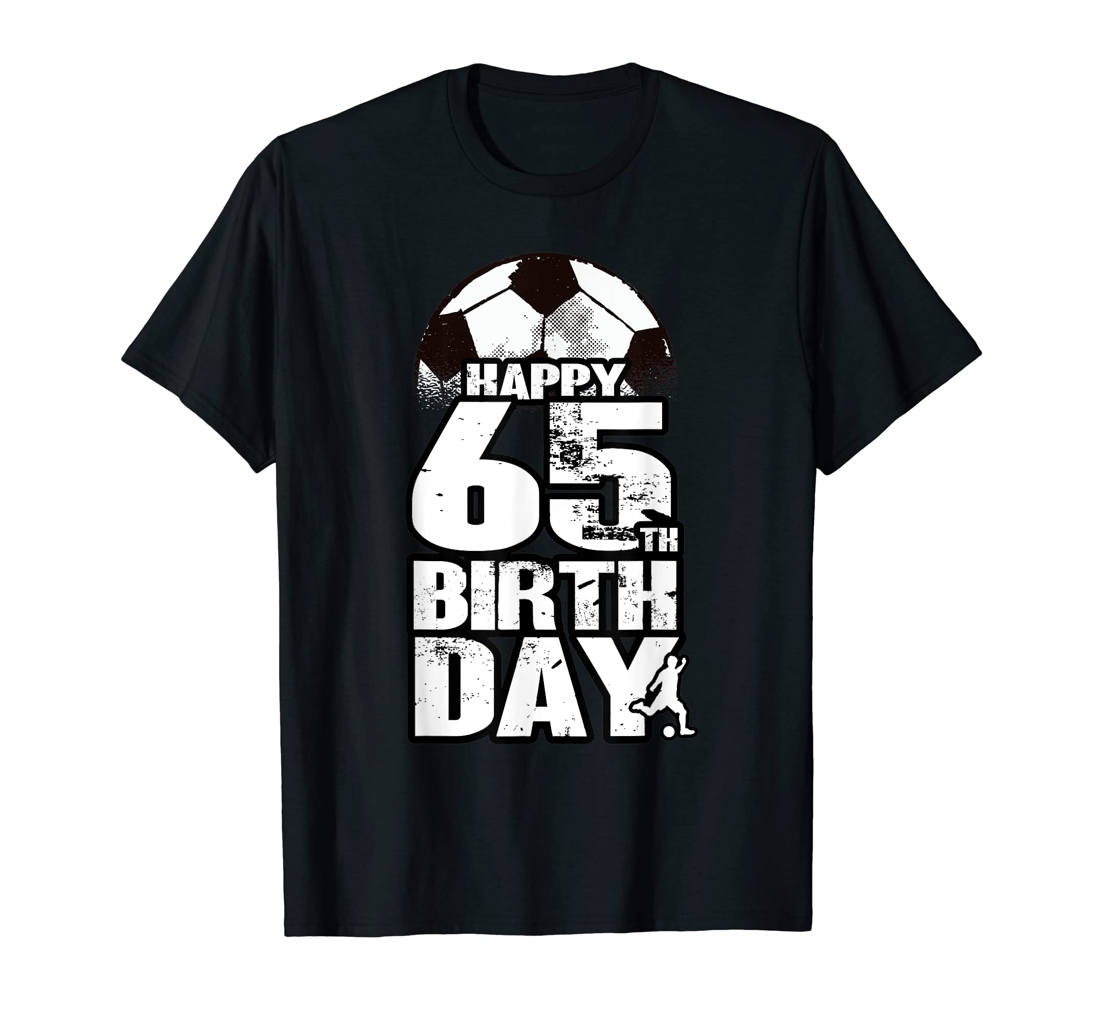 65 Years Old Soccer 65Th Birthday T-Shirt - Custom Art Print for Adults
