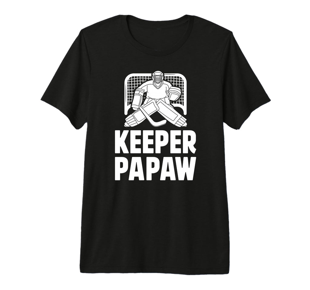 Mens Ice Hockey Keeper Papaw Ice T-Shirt - Custom Art Print for Adults