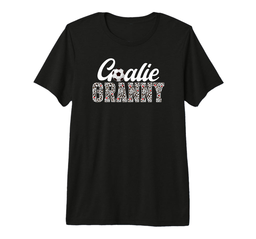 Soccer Goalie Granny Leopard Soccer T-Shirt - Novelty Apparel Men Women