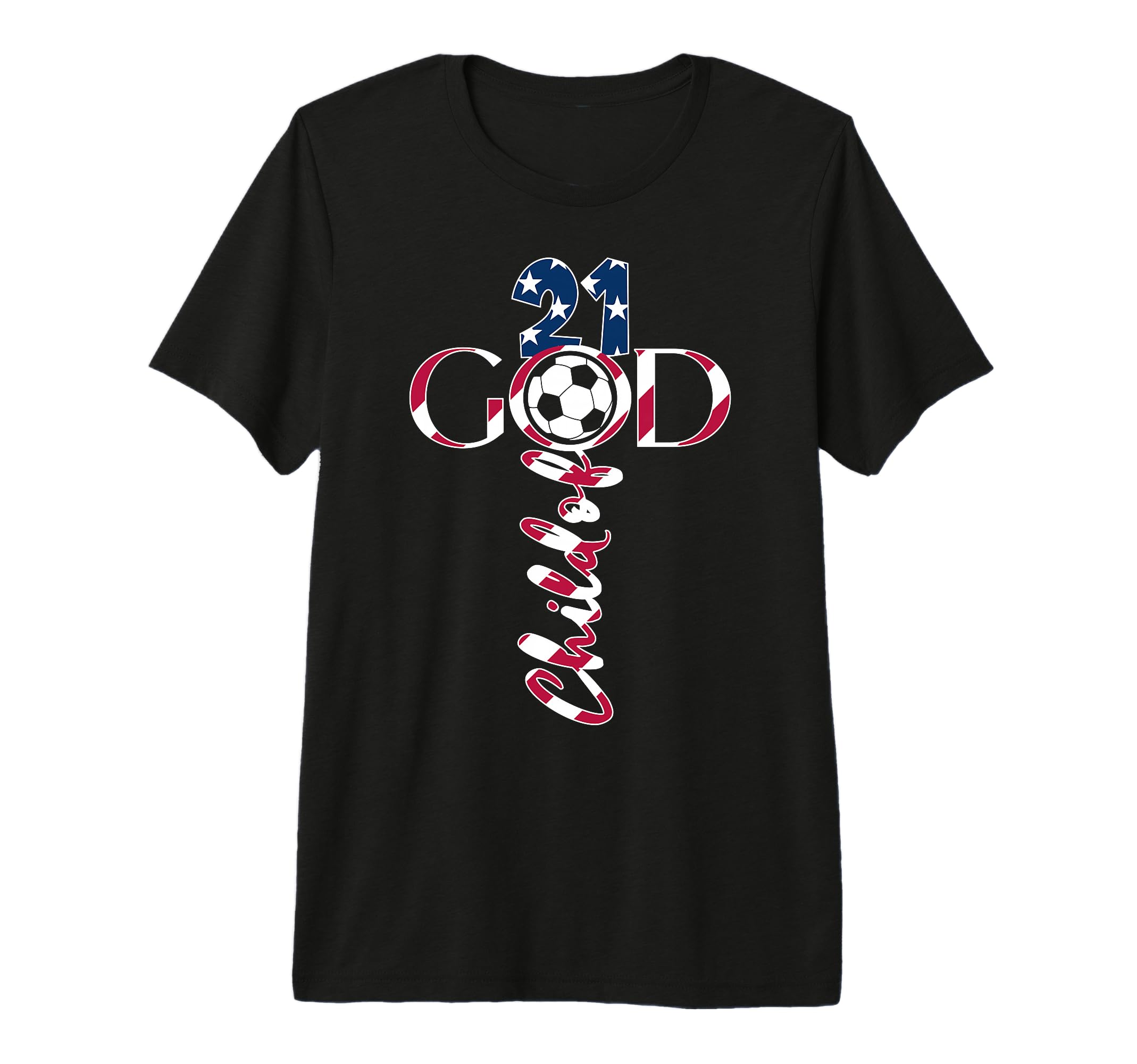 Jesus 21 Years Child God Soccer 21St T-Shirt - Trendy Graphic Men Women
