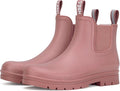HISEA Women's Short Rain Boots Waterproof Garden Shoes Rubber Chelsea Boots Anti-Slipping Rainboots for Ladies with Comfort Insole Lightweight Stylish Ankle Rain Shoes Outdoor Work Booties