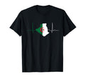 Algeria Heart Algerian Heartbeat T-Shirt - Aesthetic Graphic Unisex