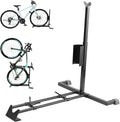 YueTong Bike Stand for Vertical Bike Storage,Upright Bicycle Stand Indoor,Standing Bike Rack for Garage Floor,Suit for MTB,Road Bike,Woman Bike and E-bike.
