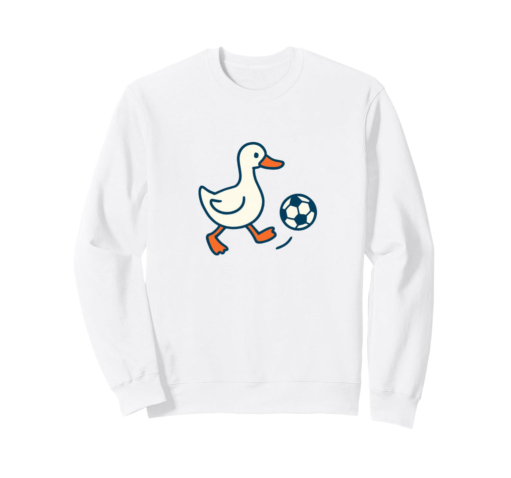 Minimalist Soccer Duck Football Animal Sweatshirt - Trendy Graphic Unisex