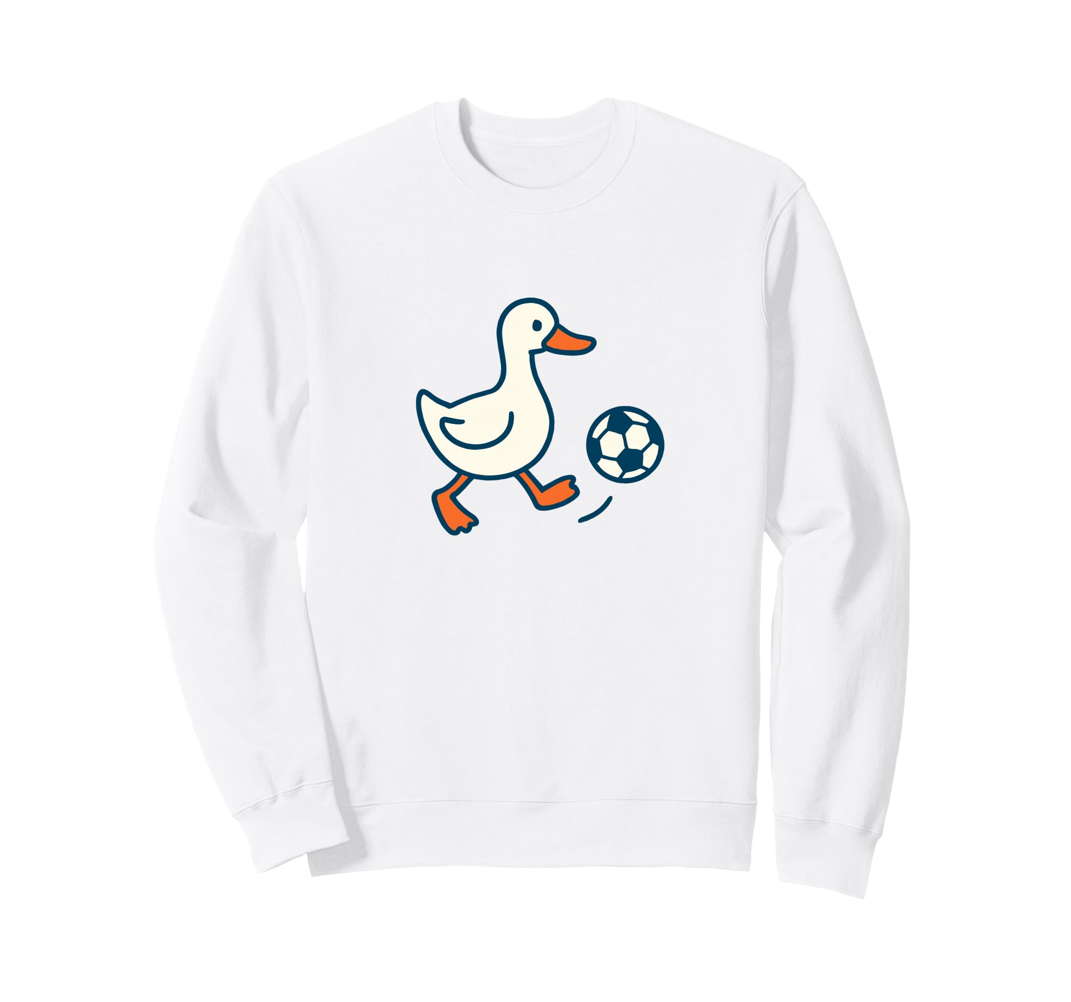 Minimalist Soccer Duck Football Animal Sweatshirt - Trendy Graphic Unisex