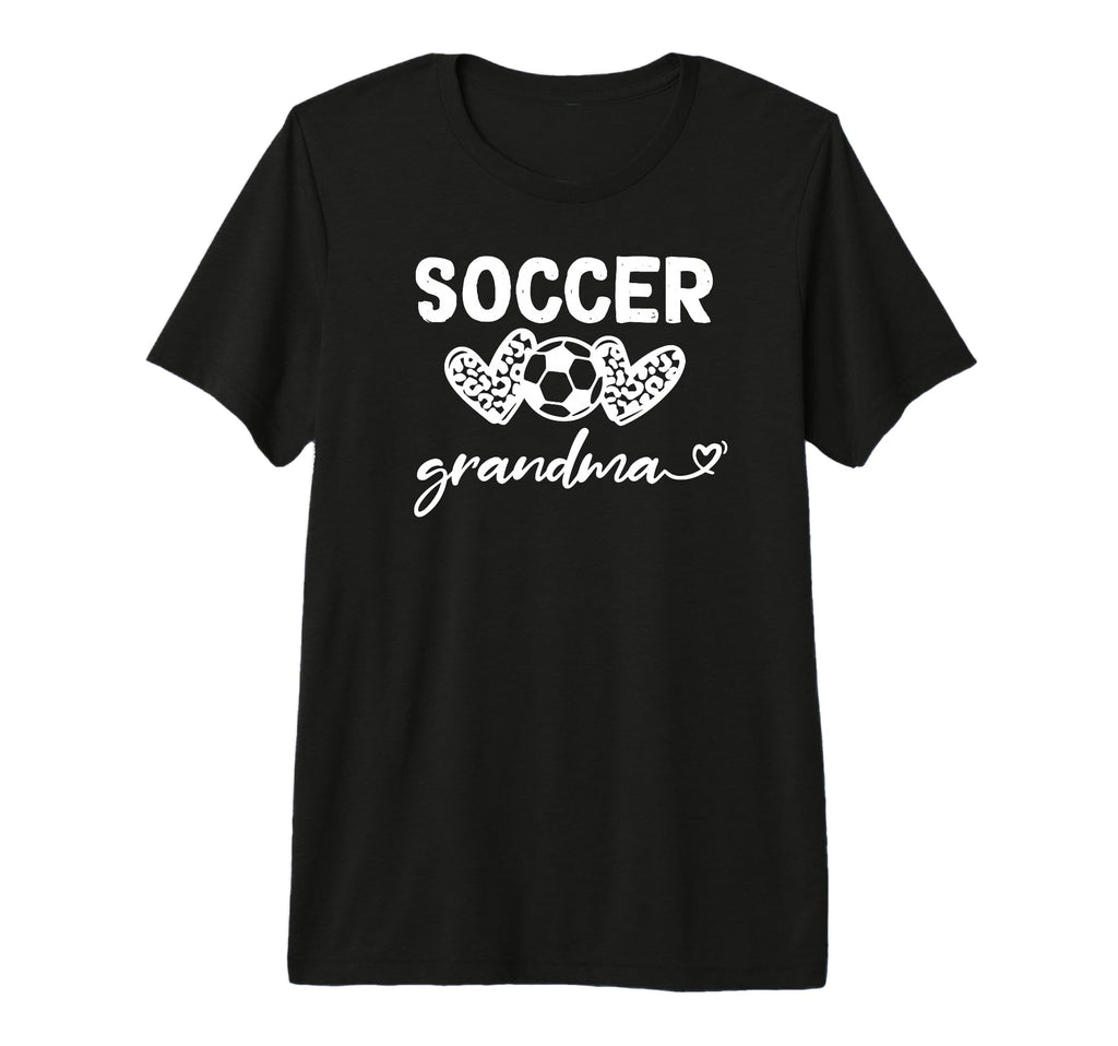 Soccer Grandma Leopard Tri Blend T-Shirt - Novelty Apparel Men Women