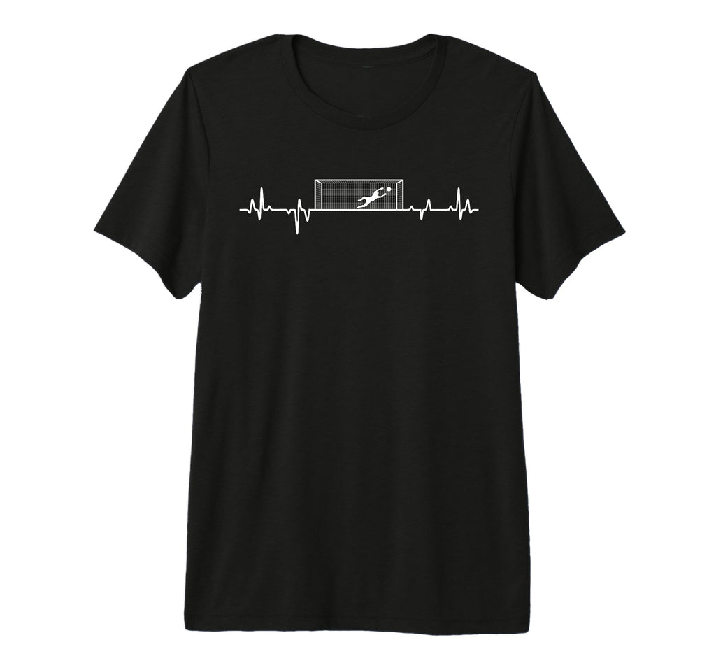 Soccer Goalie Heartbeat Soccer T-Shirt - Minimalist Print Men Women