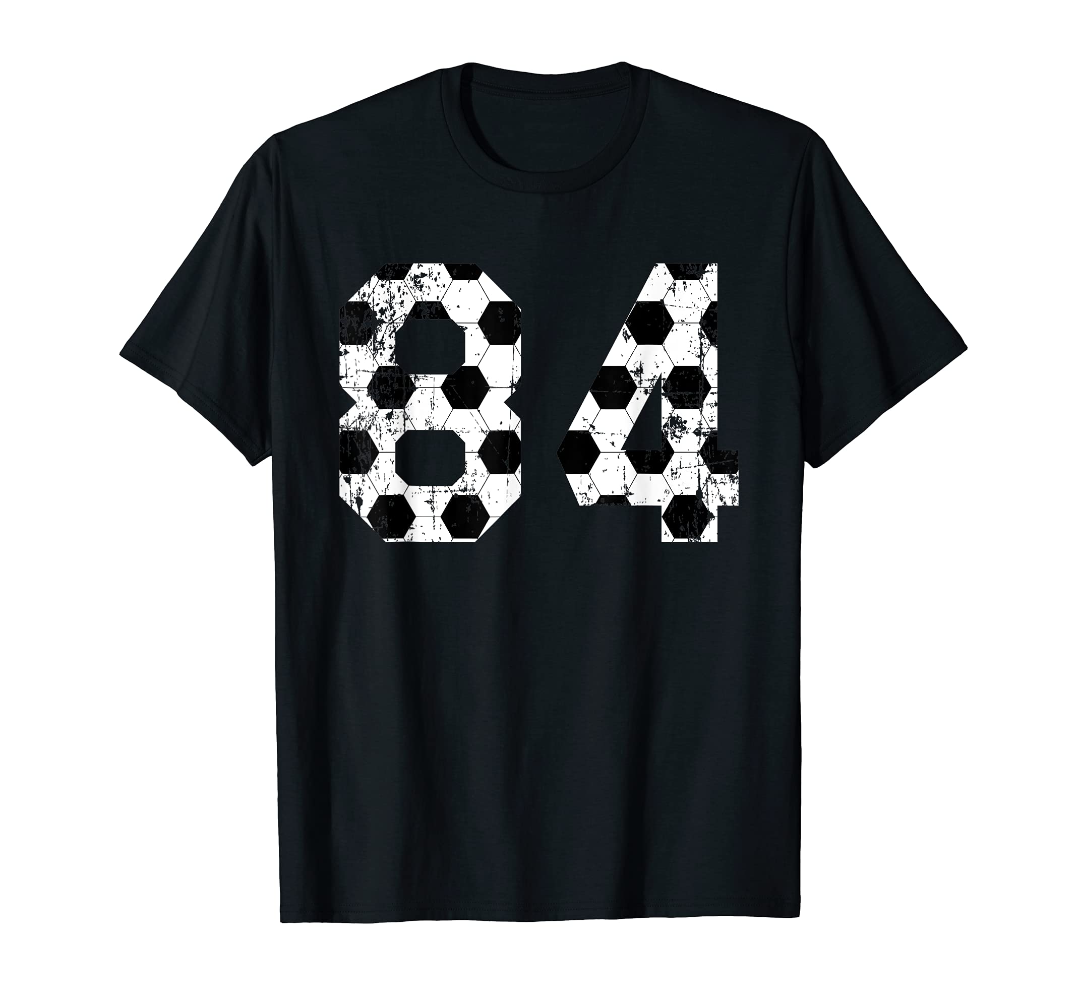 Soccer 84 Jersey Number T-Shirt - Graphic Print for Adults