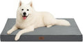 Outdoor Large Dog Bed, Waterproof Dog Bed for Large Dogs, Egg Crate Foam Pet Bed with Removable Washable Oxford Cooling Cover, Grey