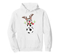 Soccer Balls Snowman Winter Sports Hoodie - Fun Novelty Design Men Women