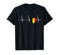 Belgium Heart Belgian Heartbeat Ekg T-Shirt - Graphic Print Men Women