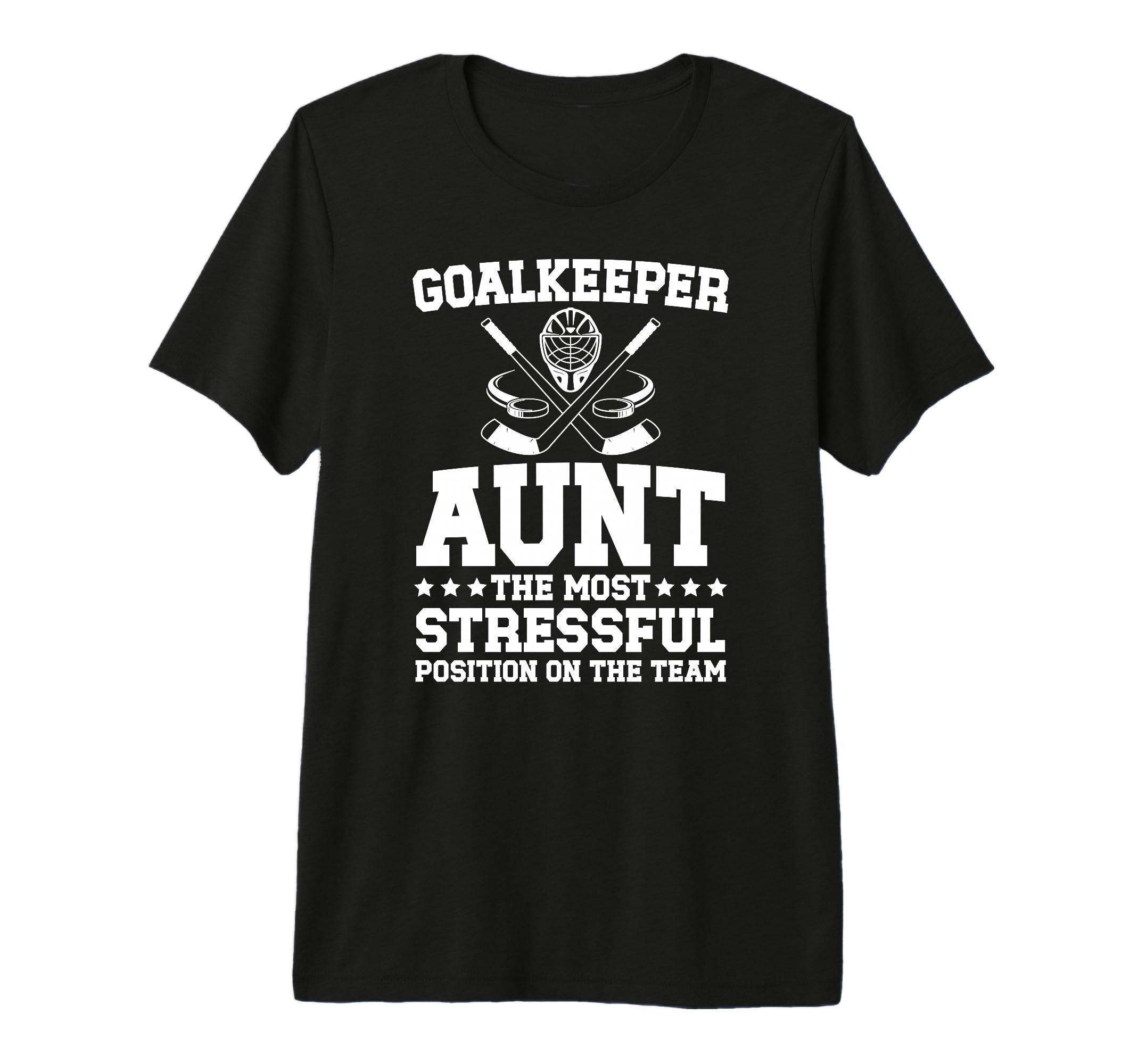 Funny Hockey Goalkeeper Aunt Hockey T-Shirt - Minimalist Print for Adults