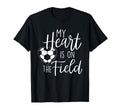 My Heart Is Field Soccer Lover Soccer T-Shirt - Minimalist Print Men Women