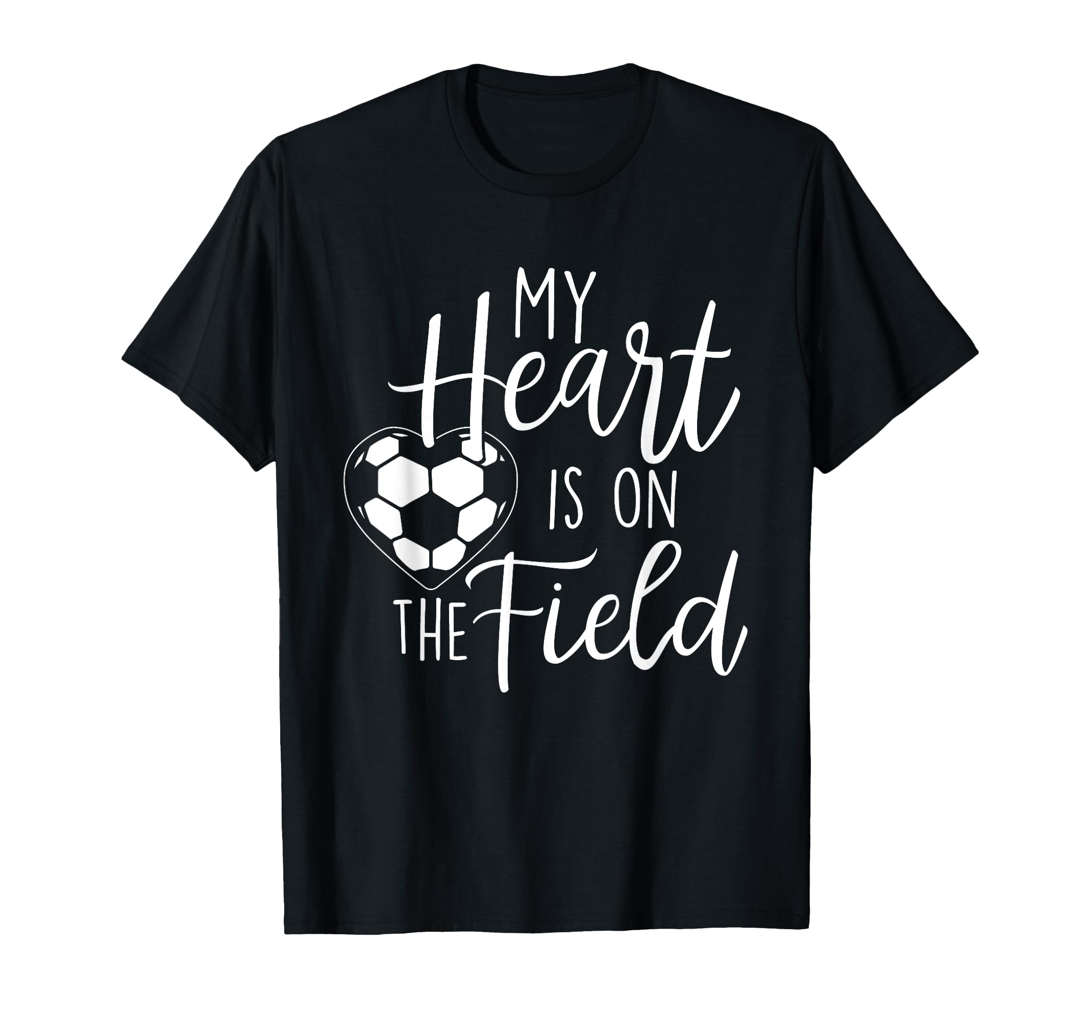 My Heart Is Field Soccer Lover Soccer T-Shirt - Minimalist Print Men Women
