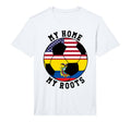 My Home My Roots Ecuador Flag Soccer T-Shirt - Novelty Apparel Men Women