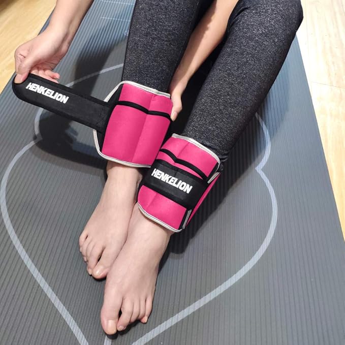 1 Pair 2 3 5 10 Lbs Adjustable Ankle Weights for Women Men Kids, Strength Training Wrist and Ankle Weights Sets for Gym, Fitness Workout, Running, Lifting - Black Grey Pink Blue Purple
