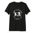 I Love Soccer Funny Soccer Player Tri T-Shirt - Minimalist Print Men Women