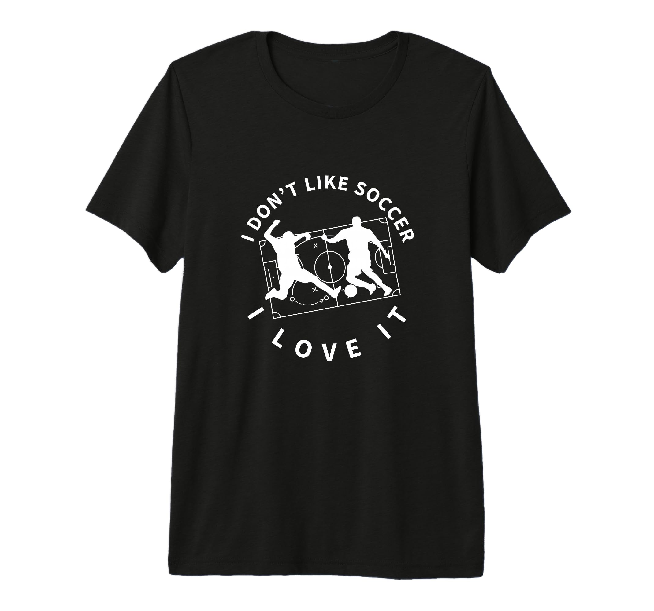 I Love Soccer Funny Soccer Player Tri T-Shirt - Minimalist Print Men Women