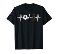 Soccer Black Great Dane Heartbeat T-Shirt - Custom Art Print for Adults