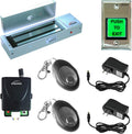 Visionis FPC-5018 One Door Access Control Outswinging Door 1200lbs Electromagnetic Lock Kit with Wireless Receiver and Remote Magnetic Lock System