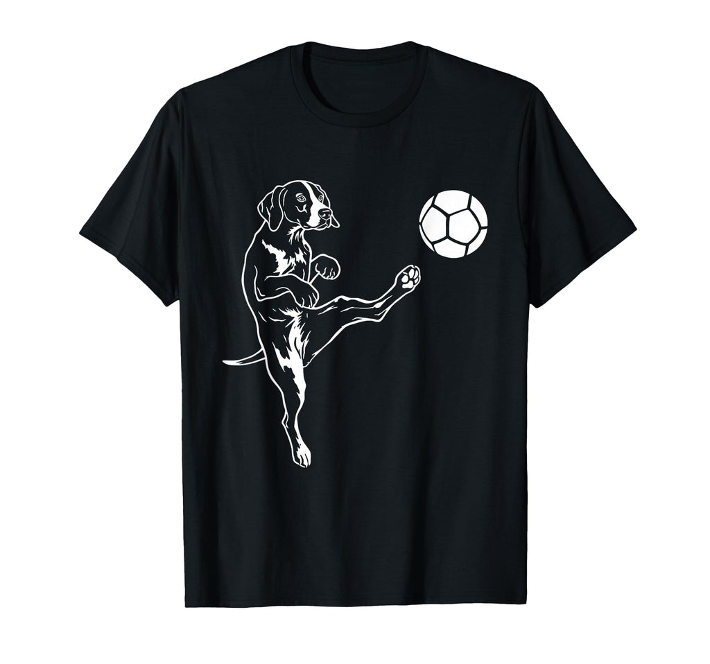 Labrador Playing Soccer Dog Lover T-Shirt - Custom Art Print Men Women