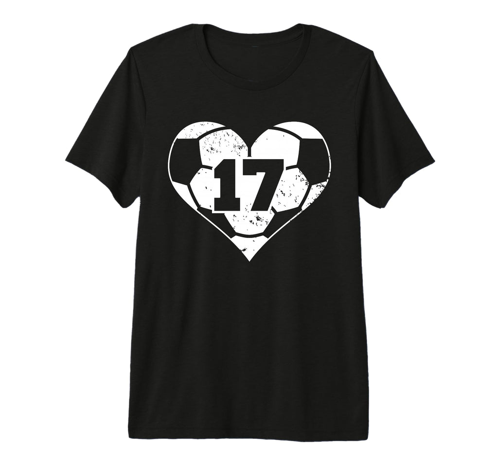 Soccer Number 17 Jersey Funny Soccer T-Shirt - Casual Everyday Wear Unisex