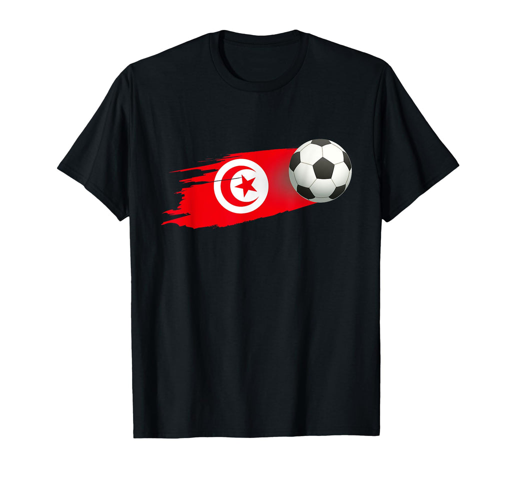 Tunisia Soccer Ball Tunisia Flag T-Shirt - Trendy Graphic for Adults