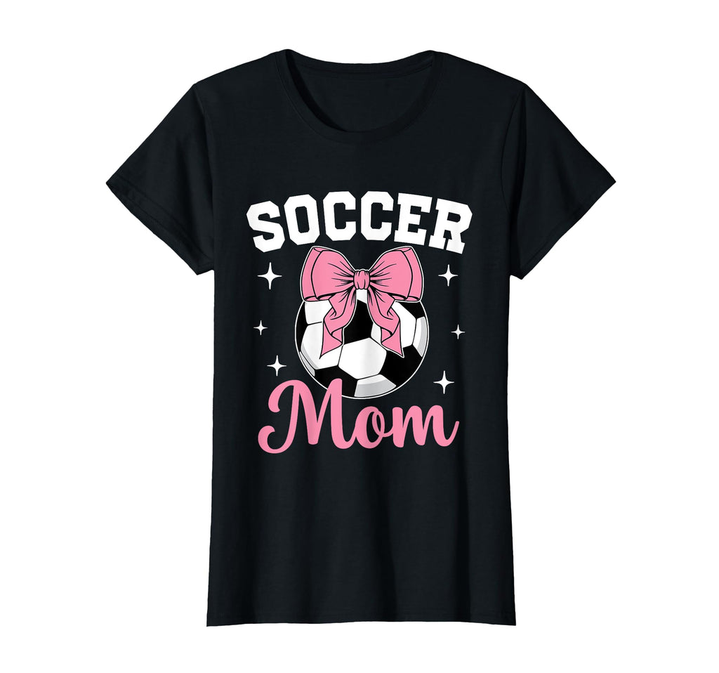 Soccer Mom Coquette Bow Soccer Mom T-Shirt - Trendy Graphic for Adults