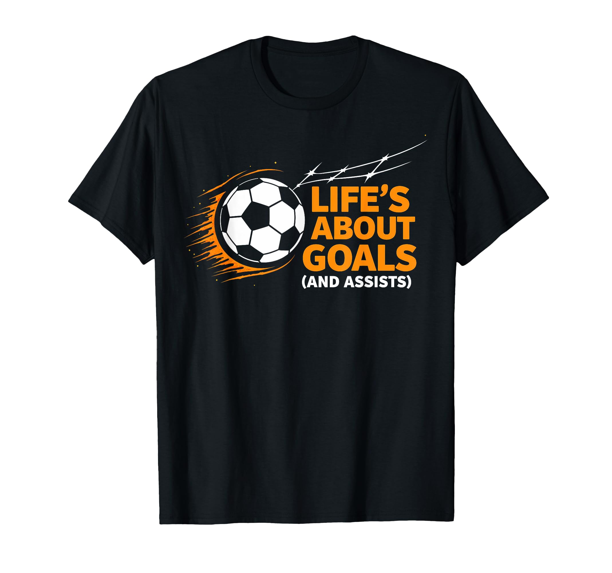 Soccer Life Is About Goals Assists T-Shirt - Novelty Apparel Men Women