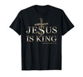 Jesus Is King Christian Faith God Hoodie - Minimalist Print for Adults