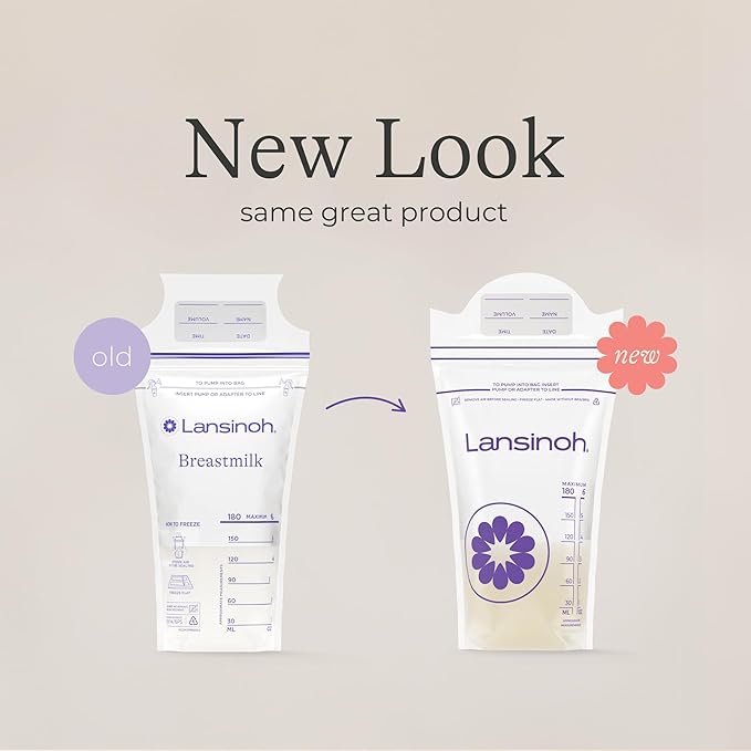 Lansinoh Breastmilk Storage Bags, 150 Count, Baby Essentials, Fast Freeze & Thaw Breast Milk Bags for Baby Bottle Feeding, Superior Strength & Stretch, 6 Ounce