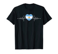 Argentina Heartbeat Argentinian T-Shirt - Casual Everyday Wear Men Women