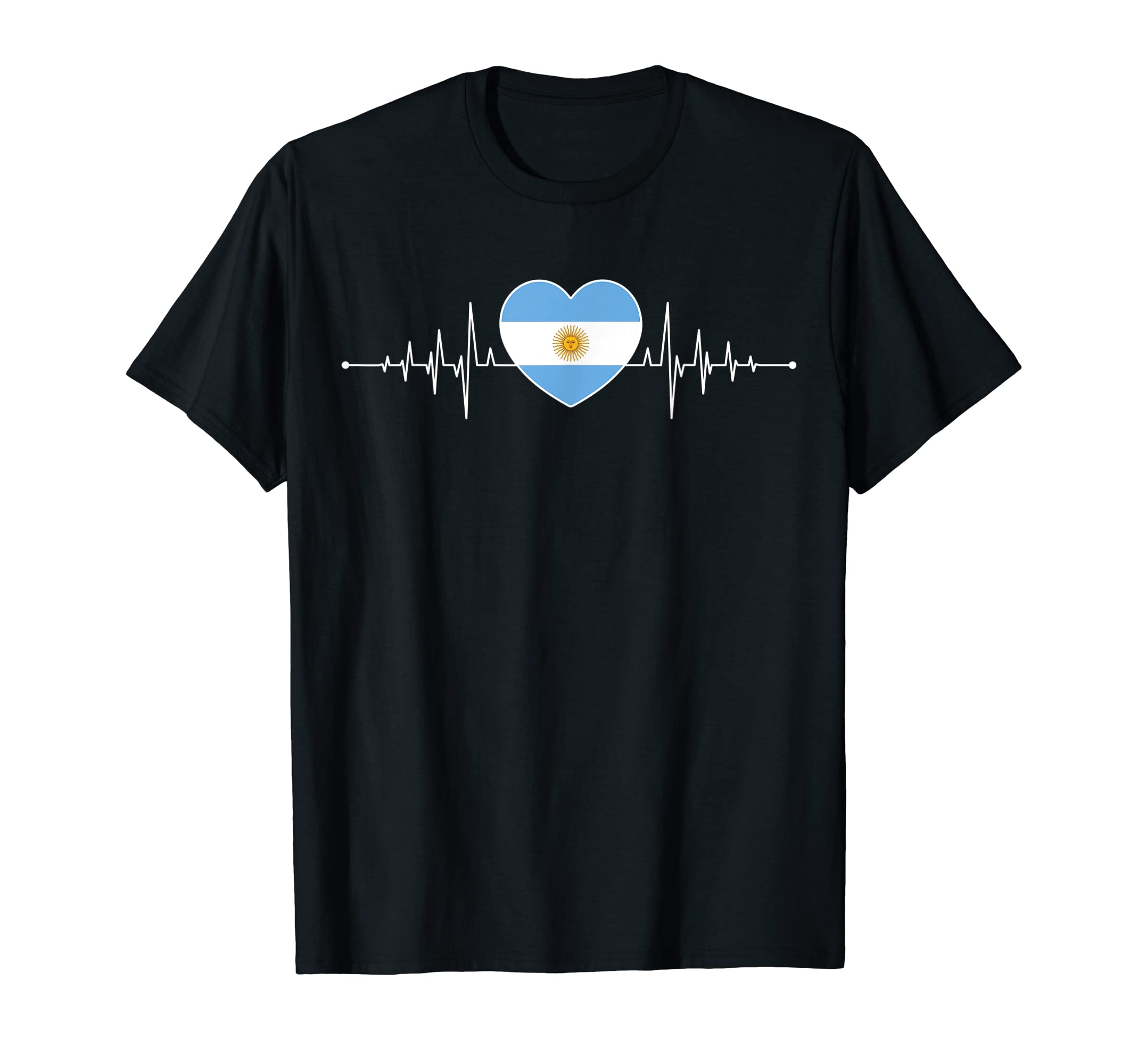 Argentina Heartbeat Argentinian T-Shirt - Casual Everyday Wear Men Women