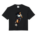 Soccer Teen Illustration Comfort Colors Crop T-Shirt - Graphic Print Unisex