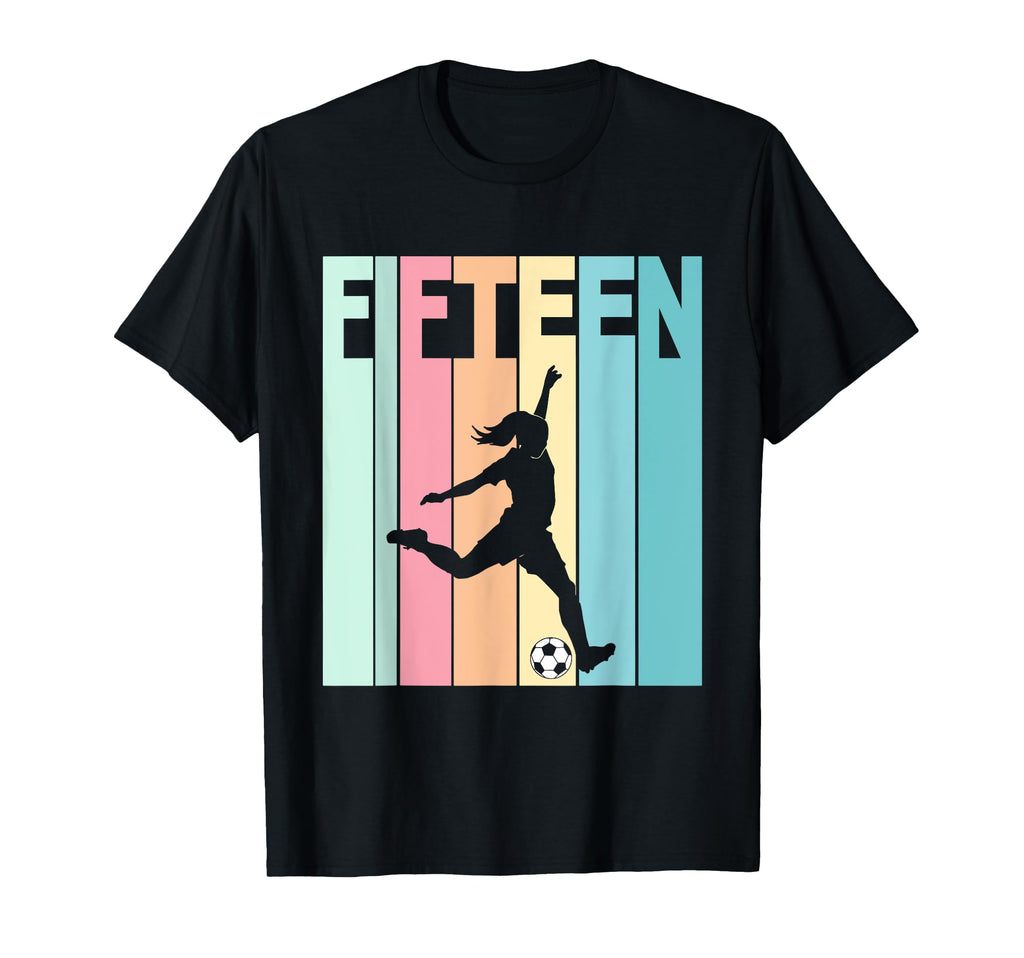 15Th Birthday Soccer Theme 15 Year Old T-Shirt - Aesthetic Graphic Unisex