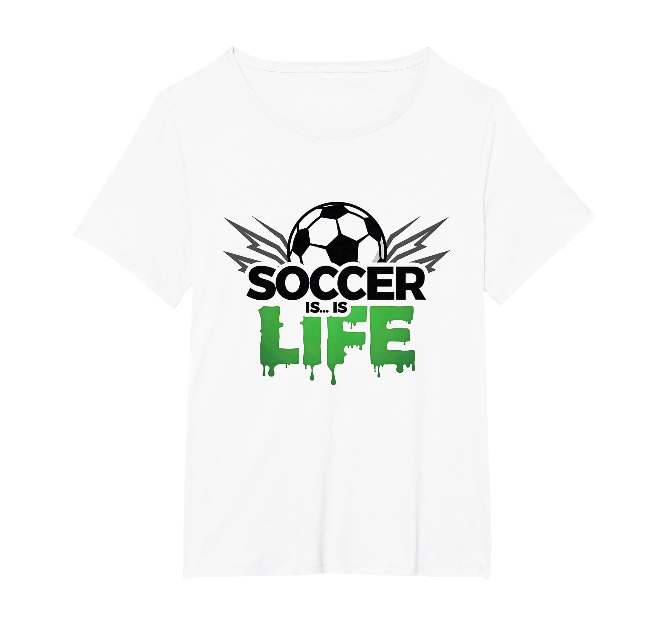 Soccer Is Life Passionate Fan Sports T-Shirt - Minimalist Print Unisex