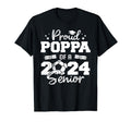 Proud Poppa 2024 Senior Funny Soccer 2024 T-Shirt - Graphic Print Unisex