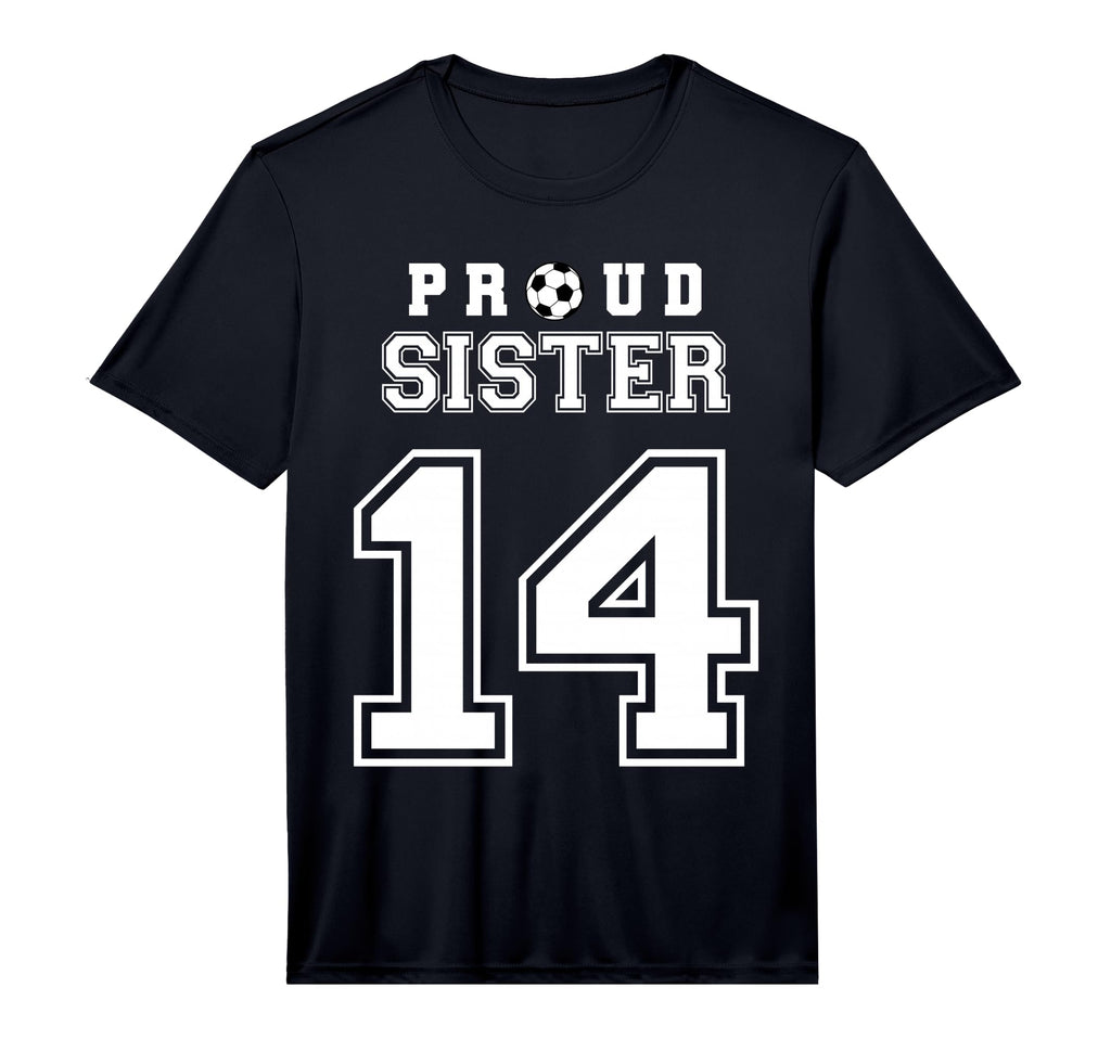 Number 14 Custom Proud Soccer Futbol T-Shirt - Unique Graphic Unisex