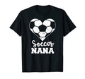 Soccer Nana Heart Funny Soccer T-Shirt - Graphic Print Unisex