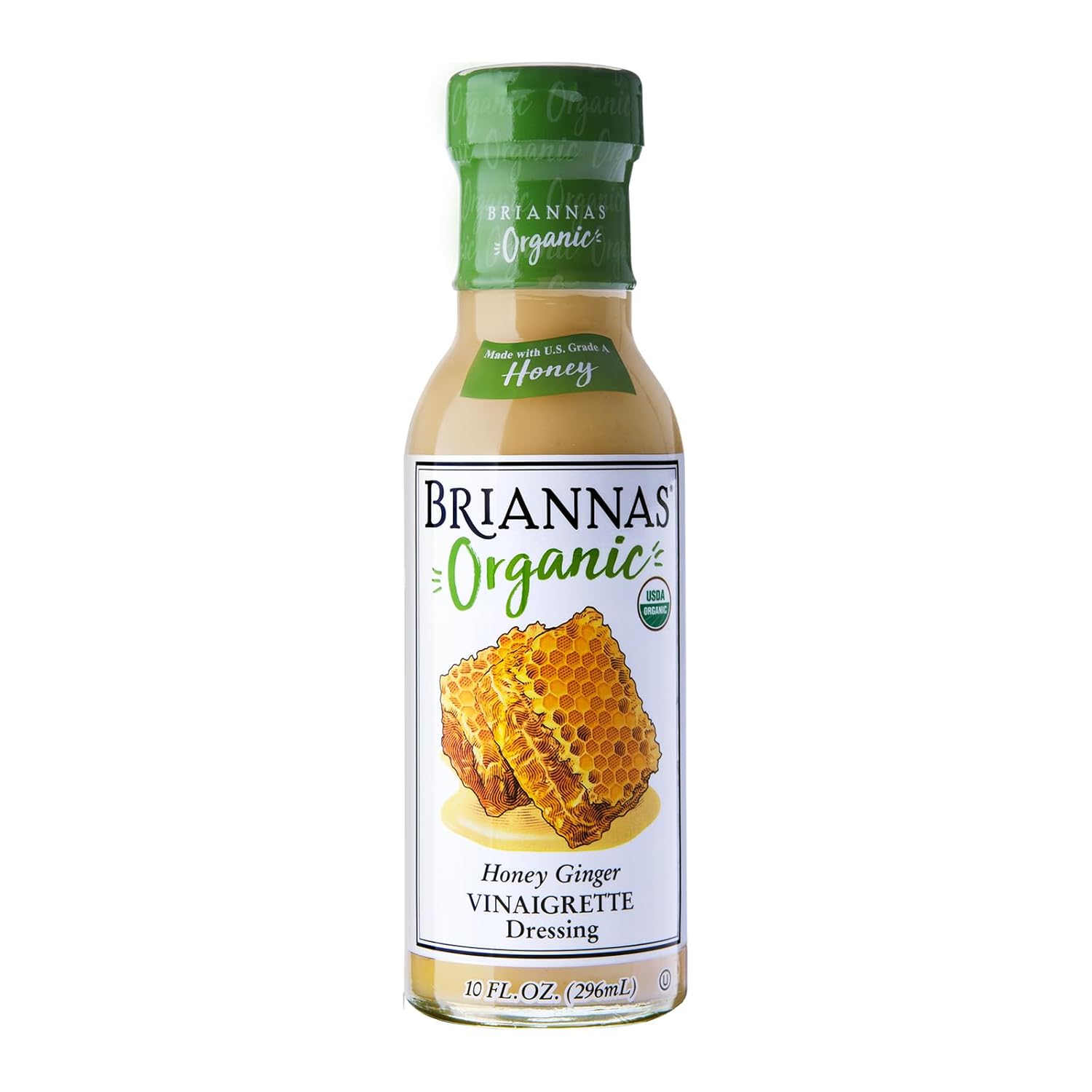 Brianna's Honey Ginger Vanilla Salad Dressing, Pack of 6, 10 Fl Oz