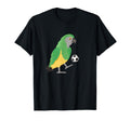 Senegal Parrot Bird Playing Soccer T-Shirt - Fun Novelty Design Men Women