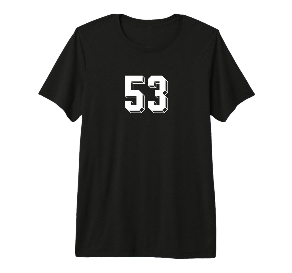 Number 53 80S 90S Soccer Team Jersey T-Shirt - Graphic Print Unisex