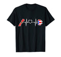Morocco Peurto Rico Heartbeat Moroccan T-Shirt - Fun Novelty Design Unisex